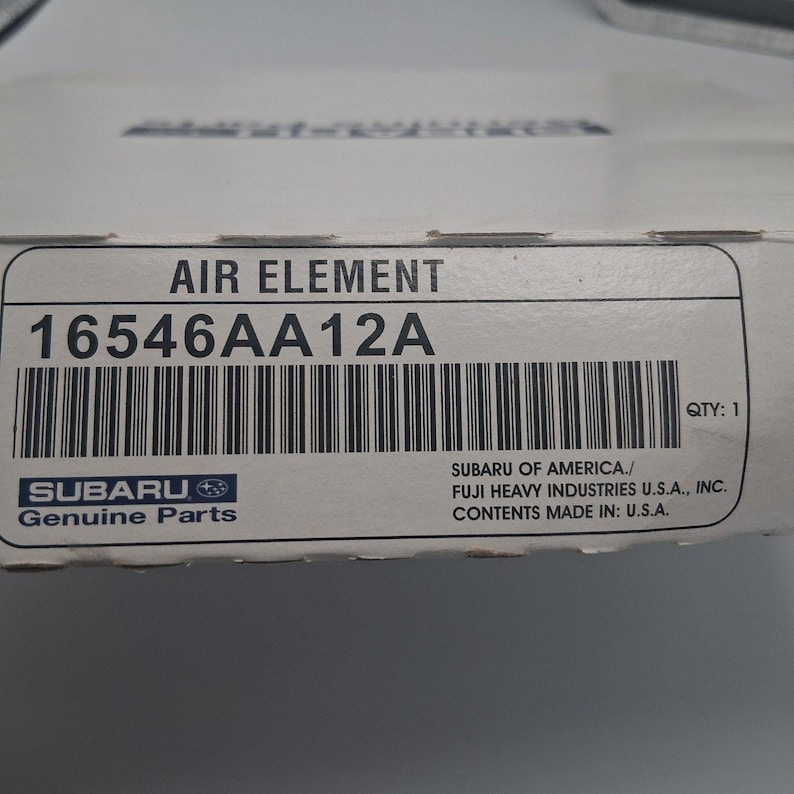 Filtro de aire original Subaru OEM 16546AA12A, elemento de filtro de aire del motor, nuevo, caja abierta. imagen 2