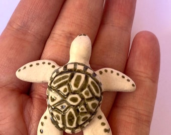 Little porcelain sea turtle