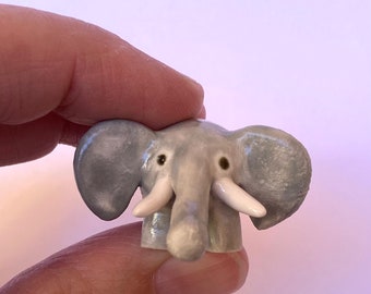 Porcelain Elephant Miniature