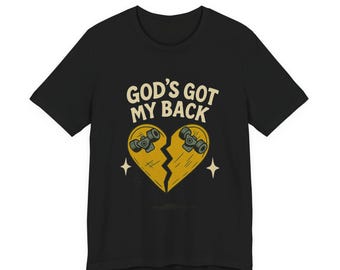 Gud har min rygg Kristen t-shirt: Bella Canvas Unisex T-shirt