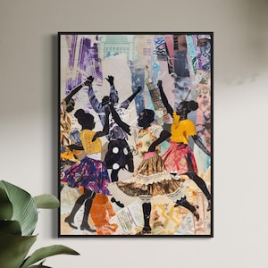 Black Art Prints, Black Woman Art,  Black Girl Wall Art, African Wall Art, African American Art, Afrocentric Wall Art, Abstract Black Art