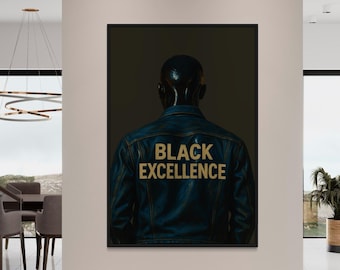 Arte mural de hombre negro, impresión de arte negro, arte afroamericano, arte mural de chica negra, arte mural urbano, arte negro impactante, póster de chico negro afrocéntrico
