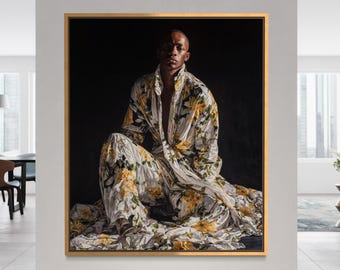 Black Man Wall Art, Black Art Prints, Black Boy Portrait, Black Woman Art, African American Art, Afrocentric Urban Wall Art, Black Girl Art