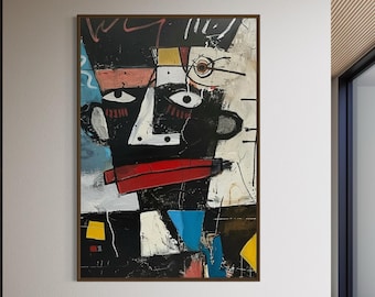 Arte de hombre negro, arte abstracto negro, arte afroamericano, arte mural urbano afro, impresión de arte negro, arte mural de hombre negro, arte mural afrocéntrico