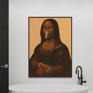 African American Art, Black Art, Woman Bathroom Art, Black Woman Wall Art, Black Girl Art, Black Girl Toilet Art, Urban Wall Art, Funny Art