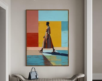 Abstract Black Art, Black Woman Art, Black Girl Wall Art, African American Art, Black Art Prints, Afrocentric Wall Art, Black Fashion Poster