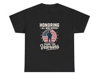 Ehren von allen, die veteranen T-Shirt dienten | Amerikanische Flaggen-Soldat-Tribut