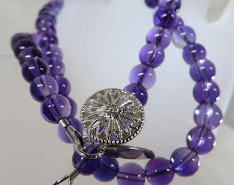 Necklace Beaded Amethyst