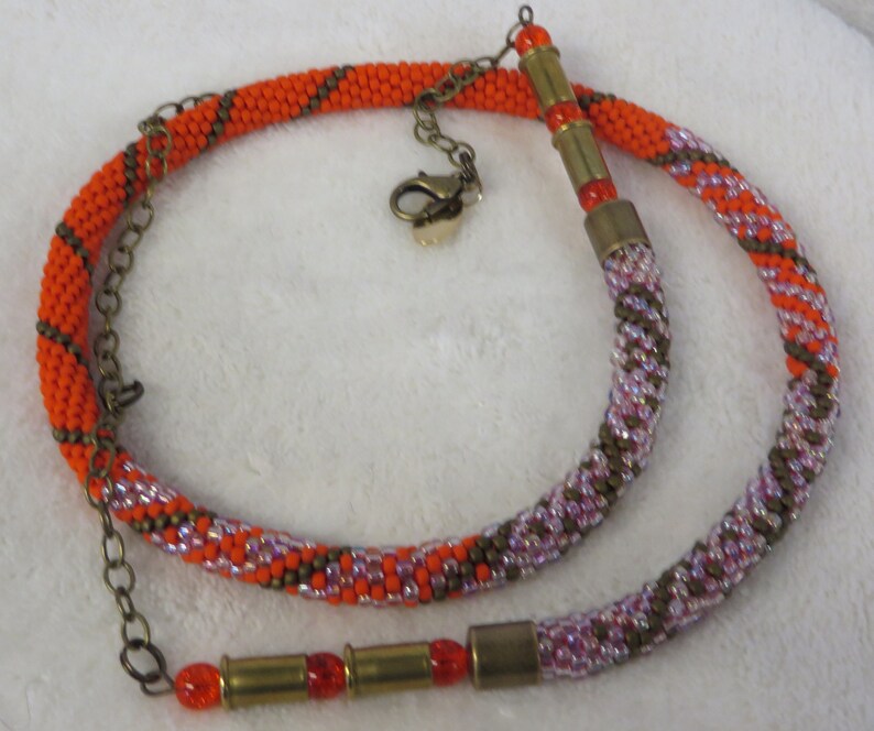 Necklace Crocheted Gun Violence Awareness Statement