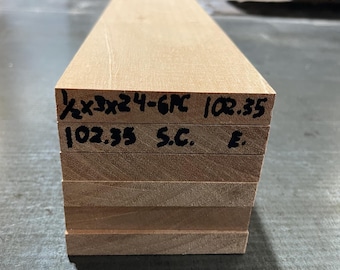 1/2” Spanish Cedar Lumber (6pc Set). Kiln dried/planed.