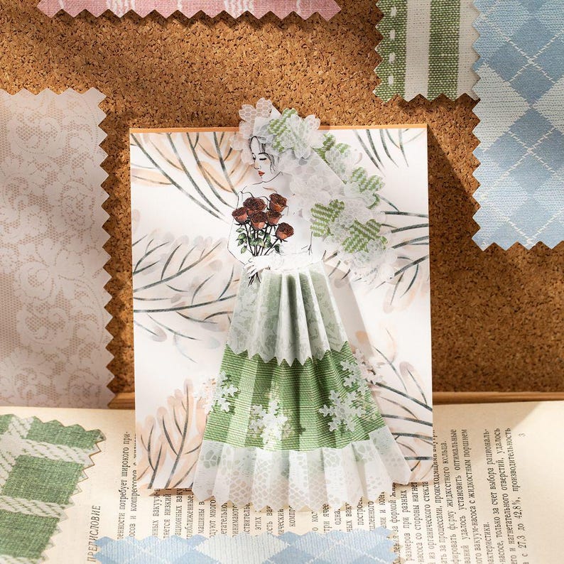 Vintage Lace Pattern Paper Pack – Scrapbook & Junk Journal Background Paper, Fabric Texture Collage Paper, Vintage Aesthetic Paper Sheets image 7