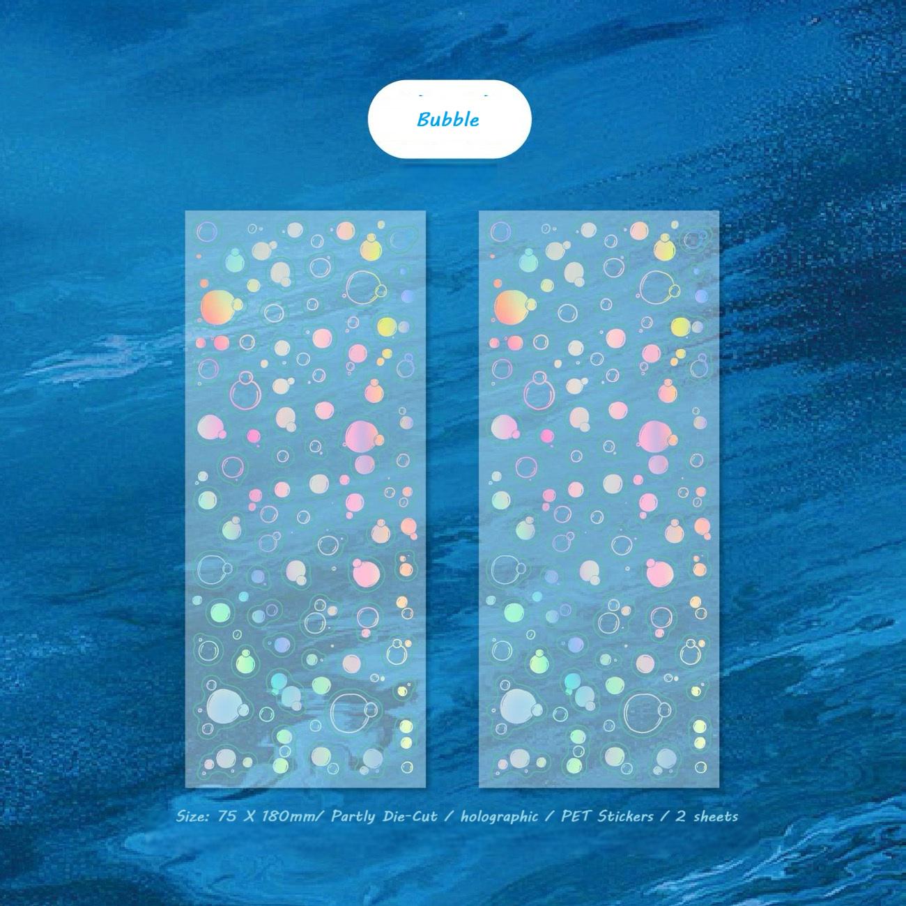 Sytner Mini Stickers Mini Holographic Stickers Sheet PET Vinly Stickers| Iridescent ...