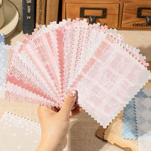 Vintage Lace Pattern Paper Pack – Scrapbook & Junk Journal Background Paper, Fabric Texture Collage Paper, Vintage Aesthetic Paper Sheets image 6