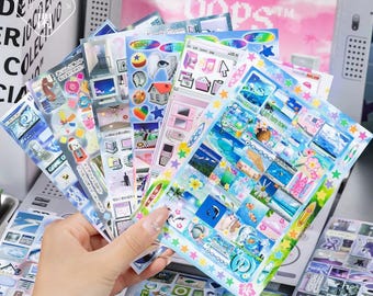 Y2K Dreamcore Sticker Book | 27 Unique Pages | Many Small Detail Stickers for Journaling, Scrapbook & Collage