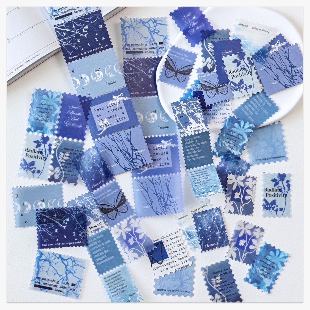 Antique Stamp-style Stickers | Faux Postage Label Stickers | Romantic ...