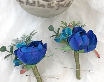 Royal Blue Rose Flower Hair Comb Bridesmaid Fascinator Bridal Wedding 1950s 5015