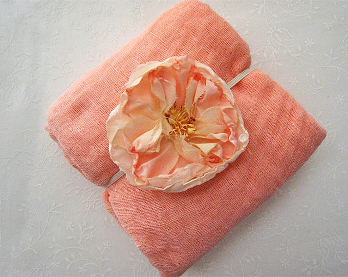 Newborn Cheesecloth Wrap With Headband Newborn Portrait Prop Etsy