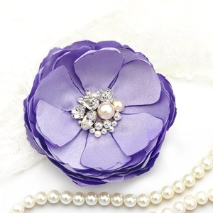 Lavender Purple Hair Accessories, Pins, Shoe Clips, Brooch for a Bride Bridesmaid with Sparkling Sew on Crystal Special Event Photo Prop Kia