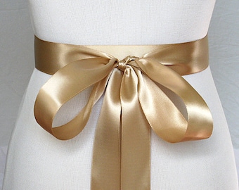 Wedding Sash - Bridal Belt,  80 Colors to Choose From, You Pick your Color, 1.5" Double Face Satin Ribbon Sash for Bride, Bridesmaids