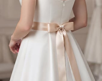 Satin Wedding Sash - Bridal Belt, 1.5" Double Face Satin Ribbon Sash 80 Colors to Choose From, You Pick your Color for Bride, Bridesmaids