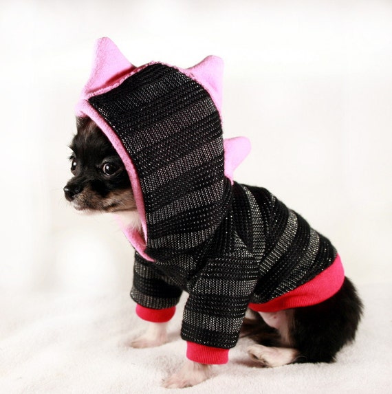 Items similar to Teacup Dog Clothes Pink Dino Mohawk