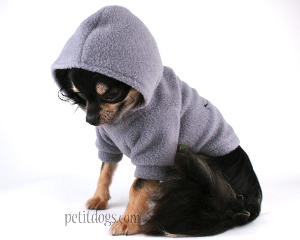 Dog Hoodie Polar fleece Dog Sweater in your choice of Colour Etsy