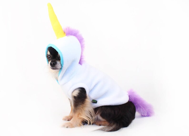 Dog Costume Unicorn dog costume trendy Fleece dog clothes Etsy