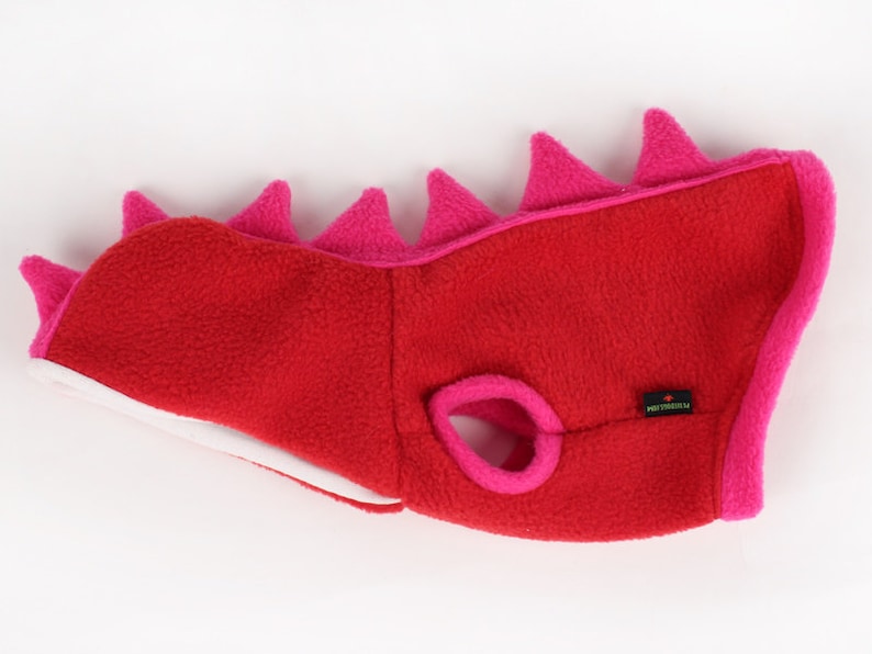 Dog Costume Dinosaur Spikes Hoodie in Red and Pink Cute Hoodie Etsy