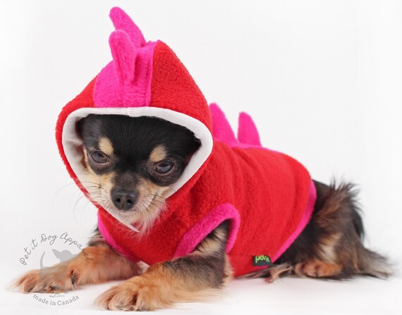 Dog Costume Dinosaur Spikes Pink and 