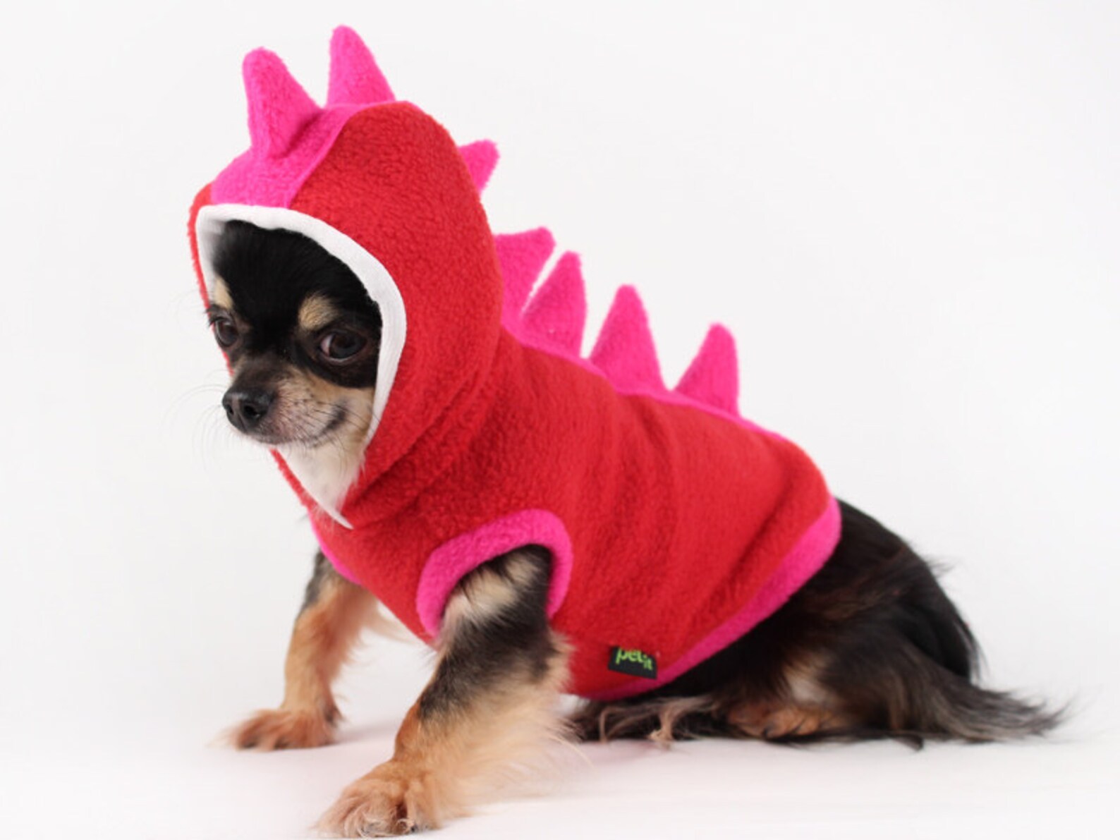 Dog Costume Dinosaur Spikes Hoodie in Red and Pink Cute Hoodie Etsy