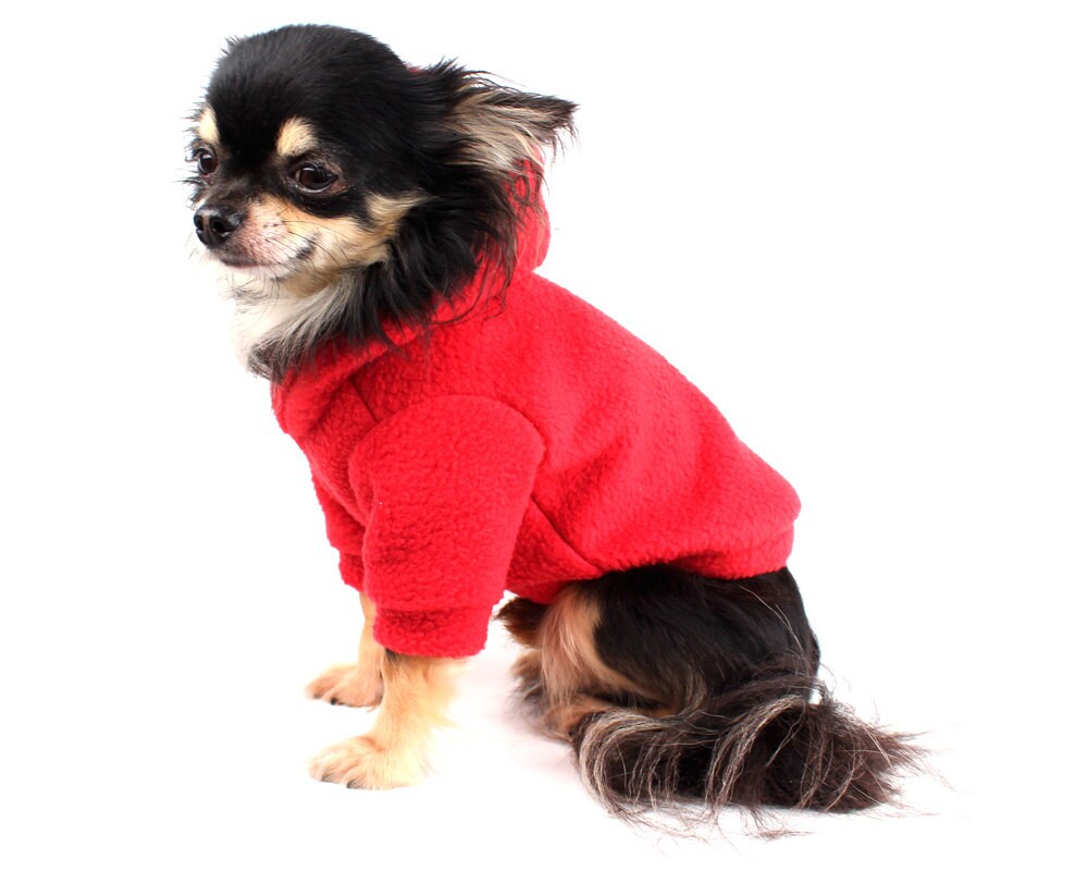 Dog Hoodie Polar fleece Dog Sweater in your choice of Colour Etsy