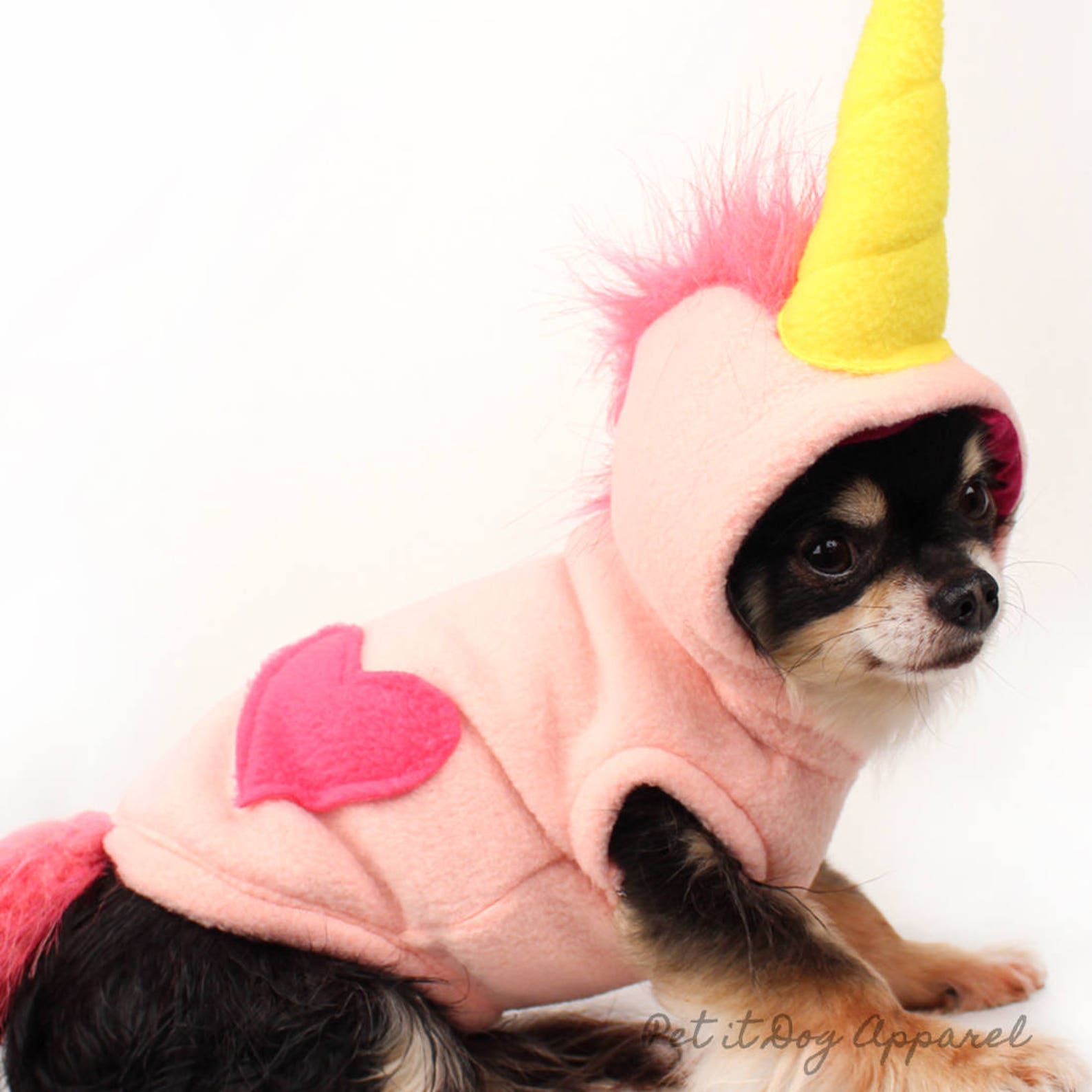 Dog Costume Unicorn dog costume in pink trendy Fleece dog Etsy