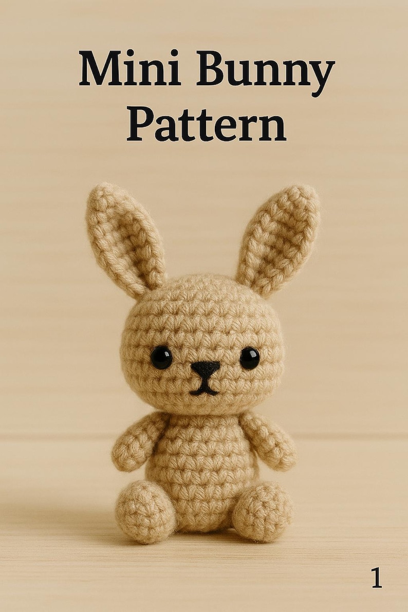 Upright Rabbit Pattern Mini Bunny Crochet Pattern PDF: Amigurumi Plush Toy & Keychain DIY (P05 ...