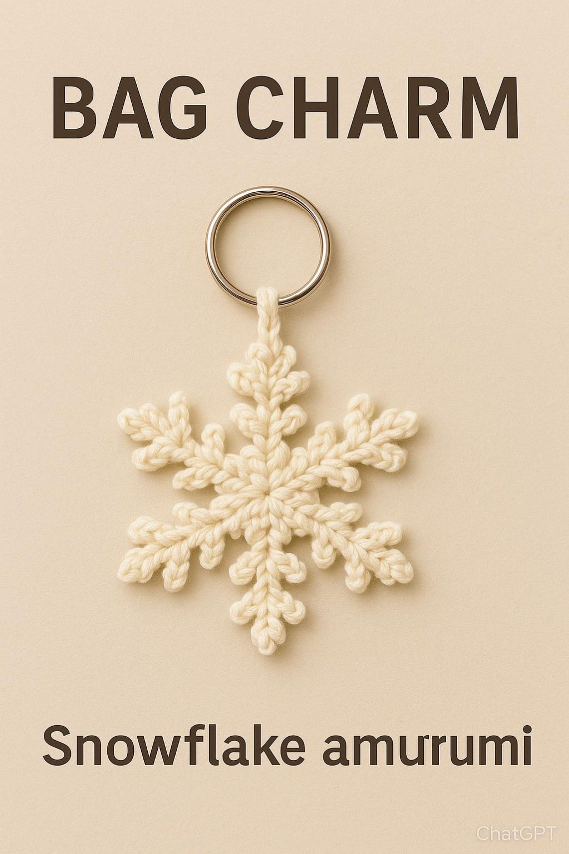 Snowflake Crochet Keychain Pattern – Beginner-friendly Ornament (PDF ...