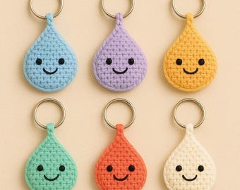 ウォータードロップキーホルダーのかぎ針編みパターン：初心者向け