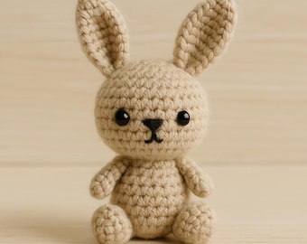 Mini Bunny Crochet Pattern PDF: Amigurumi Plush Toy & Keychain DIY (P05)