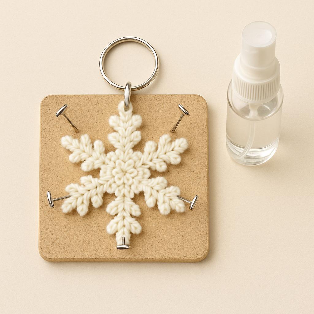 Snowflake Crochet Keychain Pattern – Beginner-friendly Ornament (PDF ...