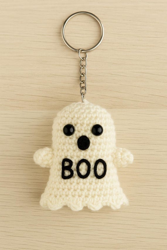 Crochet Ghost Keychain Pattern: BOO Amigurumi PDF (Beginner Friendly)P12