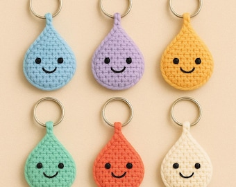 Haakpatroon waterdruppelsleutelhanger: amigurumi voor beginners (pdf-tutorial)