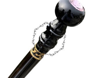 Luxus Gehstock für Frauen mit Kristall Edelstein Griff/Handgefertigter eleganter Holz Stock/Stilvolle Lady Cane/Kristall Top Cane/Geschenk für Frauen