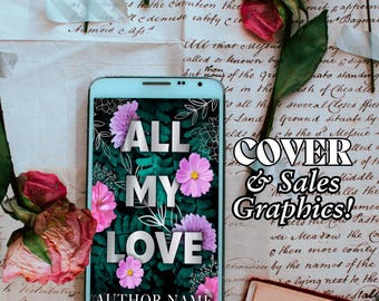 Flower Romance Book Cover, HEA, Plus Sales Graphics
