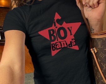 Camiseta infantil "Me encantan las boy bands", top corto de música pop K-Pop, camiseta para conciertos o festivales, conjunto para festivales de música, top de verano para raves, regalo para amantes de la música