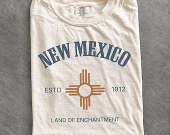 Comfort Colors® New Mexico EST 1912 Shirt, Stay Salty and Resist Shirt, Politisches Shirt, Vintage New Mexico T-Shirt, Retro-Staatsshirt als Geschenk