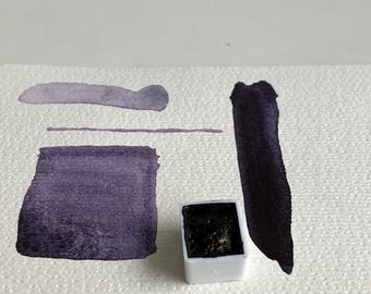 Handgemachte Dioxazin-Violett-Aquarellfarbe in halben Näpfchen