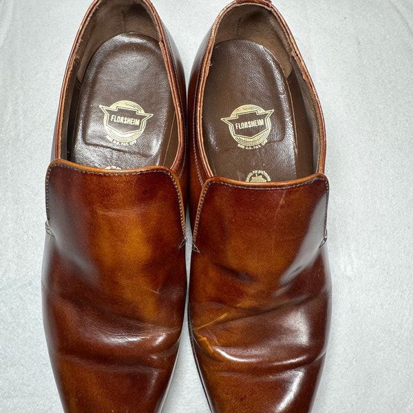 Vintage FLORSHEIM Loafers slip on dress shoes men’s size 8