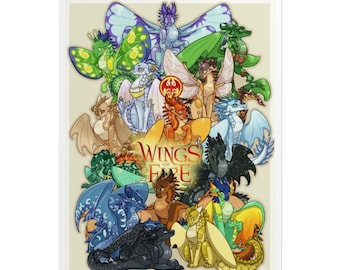 Wings of Fire dragon collage Poster | Rolled Posters