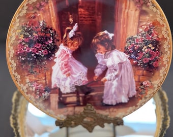 Vintage Sisters Touch Collector Plate,  Reco Decorative Dish,  Sister Loves Forever By Sandra Kuck