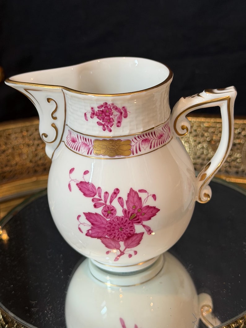 Herend Apponyi Raspberry Porcelain Tea Set | Hand-Painted Floral China Hungary image 11
