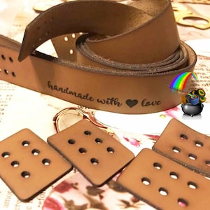 Juego de mango de bolsa de cuero real de 2 asas. Mangos de bolso de cuero genuino hechos a mano Par de bolsos correas de bolso de punto DSH(Hb)