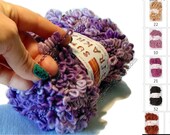 Fancy Fuzzy Yarn Super Astrakhan Astrachan scarf novelty yarn, variegated. Multicolor. Art yarn, wool blend, knitting yarn Color Choice DSH